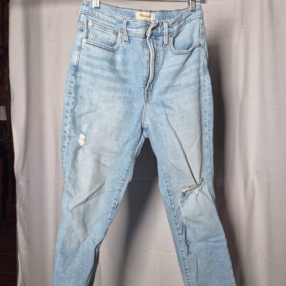 Women's High Rise Size 5 / 27 Jeans with cutouts - Picture 2 of 2